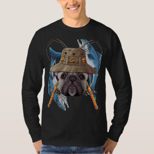 Französischer Bulldog Outdoor Fisherman Niedlich F T-Shirt