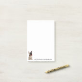 Französischer Bulldog personalisiert Post-it-Notes Post-it Klebezettel (Auf Schreibtisch)