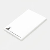 Französischer Bulldog personalisiert Post-it-Notes Post-it Klebezettel (angewinkelt)