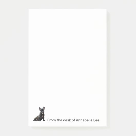 Französischer Bulldog personalisiert Post-it-Notes Post-it Klebezettel (Vorderseite)