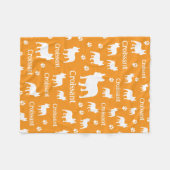 Französischer Bulldog Personalisierter Hund Blanke Fleecedecke (Vorderseite (Horizontal))