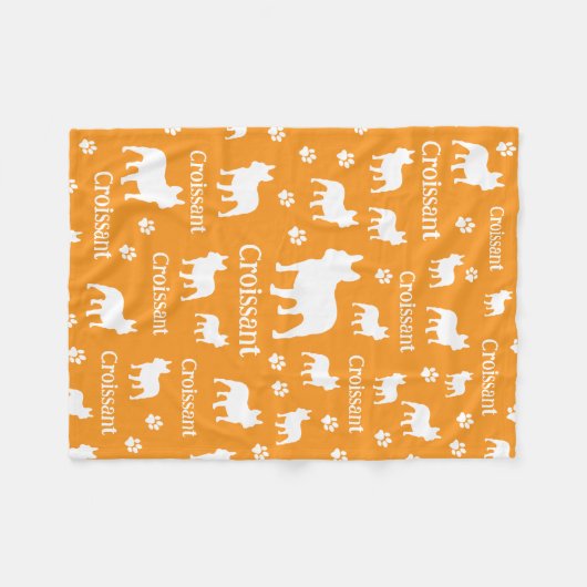 Französischer Bulldog Personalisierter Hund Blanke Fleecedecke (Vorderseite (Horizontal))