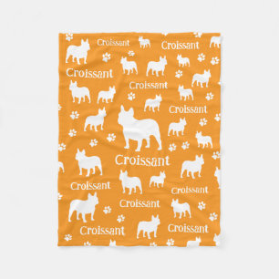 Französischer Bulldog Personalisierter Hund Blanke Fleecedecke
