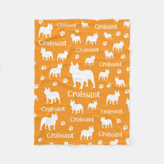 Französischer Bulldog Personalisierter Hund Blanke Fleecedecke