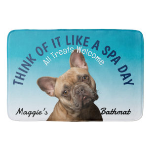 Französischer Bulldog Personalisierter Hund Lover Badematte