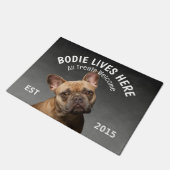 Französischer Bulldog Personalisierter Hund Lover Fußmatte (Schrägansicht)