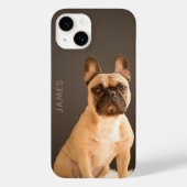 Französischer Bulldog Personalisierter Name | Hund Case-Mate iPhone Hülle (Rückseite)