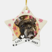 Französischer Bulldog Personalisierter Zeichn Keramik Ornament (Hinten)