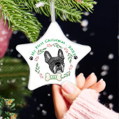 Französischer Bulldog Personalisierter Zeichn Keramik Ornament
