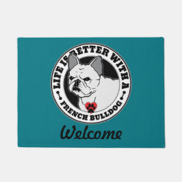 Französischer Bulldog Personalisiertes Leben besse Fußmatte