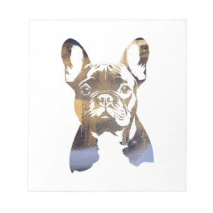Französischer Bulldog Pet Nature Illustration Silh Notizblock