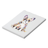 Französischer Bulldog Playful Adorable Fun Joyful Notizblock (Rotiert)