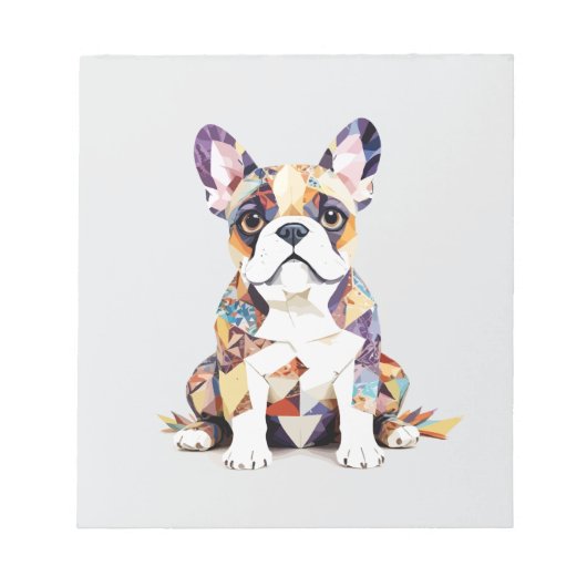Französischer Bulldog Playful Adorable Fun Joyful  Notizblock (Vorderseite)