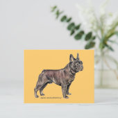 Französischer Bulldog! Postkarte (Stehend Vorderseite)