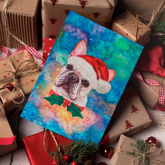 Französischer Bulldog-Rasse Hund Weihnachten