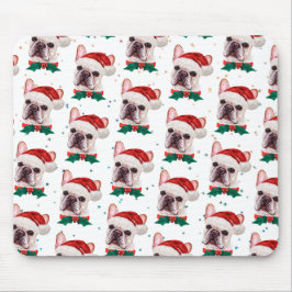 Französischer Bulldog-Rasse Weihnachtsgeburt Muste Mousepad