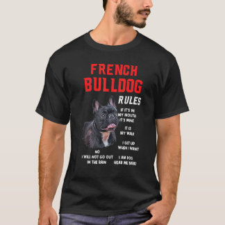 Französischer Bulldog regiert Spaß Hundebesitzer H T-Shirt