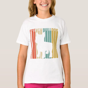 Französischer Bulldog Retro 1970er Geschenk für Ma T-Shirt
