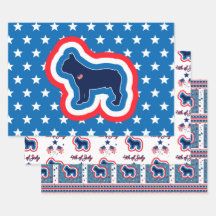 Französischer Bulldog Rot Weiß und Blau 4. Juli