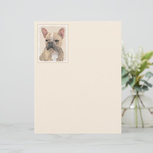 Französischer Bulldog (Sable) Gemälde - Niedlich O (Stehend Vorderseite)