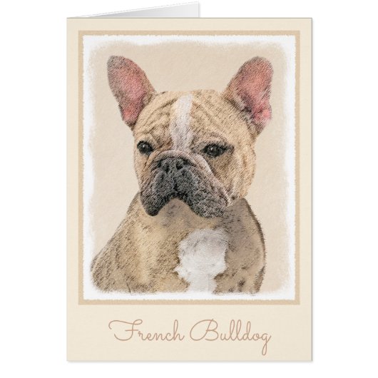 Französischer Bulldog (Sable) Gemälde - Niedlich O (Vorne)