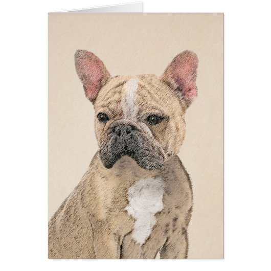 Französischer Bulldog (Sable) Gemälde - Niedlich O (Vorne)