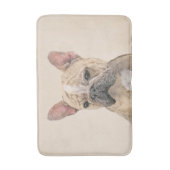 Französischer Bulldog (Sable) Gemälde - Niedlich O Badematte (Vorderseite Vertikal)