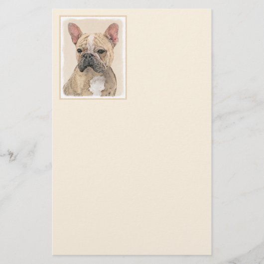 Französischer Bulldog (Sable) Gemälde - Niedlich O Briefpapier (Vorderseite)