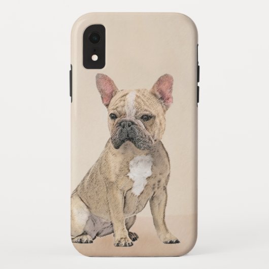 Französischer Bulldog (Sable) Gemälde - Niedlich O Case-Mate iPhone Hülle (Rückseite)