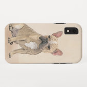 Französischer Bulldog (Sable) Gemälde - Niedlich O Case-Mate iPhone Hülle (Rückseite (Horizontal))