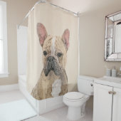 Französischer Bulldog (Sable) Gemälde - Niedlich O Duschvorhang (Beispiel)