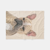 Französischer Bulldog (Sable) Gemälde - Niedlich O Fleecedecke (Vorderseite (Horizontal))