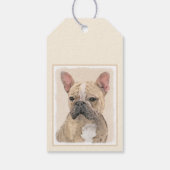 Französischer Bulldog (Sable) Gemälde - Niedlich O Geschenkanhänger (Rückseite)
