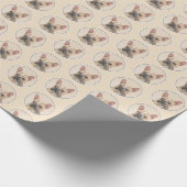 Französischer Bulldog (Sable) Gemälde - Niedlich O Geschenkpapier (Ecke)