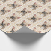 Französischer Bulldog (Sable) Gemälde - Niedlich O Geschenkpapier (Ecke)
