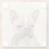 Französischer Bulldog (Sable) Gemälde - Niedlich O Glasuntersetzer (Rückseite)