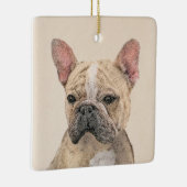 Französischer Bulldog (Sable) Gemälde - Niedlich O Keramikornament (Rechts)