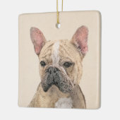 Französischer Bulldog (Sable) Gemälde - Niedlich O Keramikornament (Links)