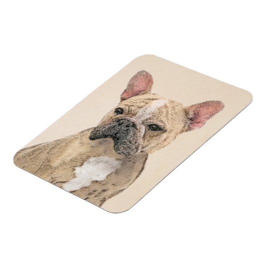 Französischer Bulldog (Sable) Gemälde - Niedlich O Magnet (Linke Seite)