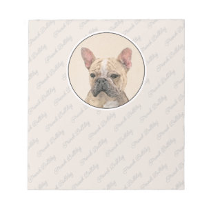 Französischer Bulldog (Sable) Gemälde - Niedlich O Notizblock