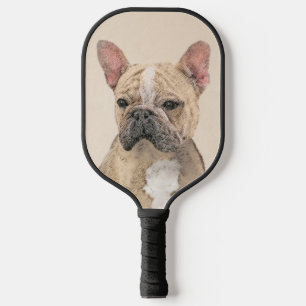 Französischer Bulldog (Sable) Gemälde - Niedlich O Pickleball Schläger