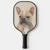 Französischer Bulldog (Sable) Gemälde - Niedlich O Pickleball Schläger (Rückseite)