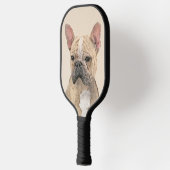 Französischer Bulldog (Sable) Gemälde - Niedlich O Pickleball Schläger (Links)
