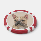 Französischer Bulldog (Sable) Gemälde - Niedlich O Pokerchips (Einzeln)