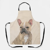 Französischer Bulldog (Sable) Gemälde - Niedlich O Schürze (Vorderseite)