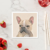 Französischer Bulldog (Sable) Gemälde - Niedlich O Serviette (Beispiel)