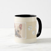Französischer Bulldog (Sable) Gemälde - Niedlich O Tasse (VorderseiteRechts)