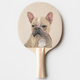 Französischer Bulldog (Sable) Gemälde - Niedlich O Tischtennis Schläger