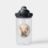 Französischer Bulldog (Sable) Gemälde - Niedlich O Trinkflasche (Rückseite)
