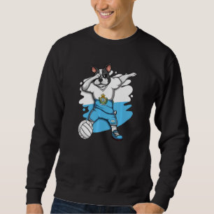 Französischer Bulldog San Marino Volleyball Fan J Sweatshirt